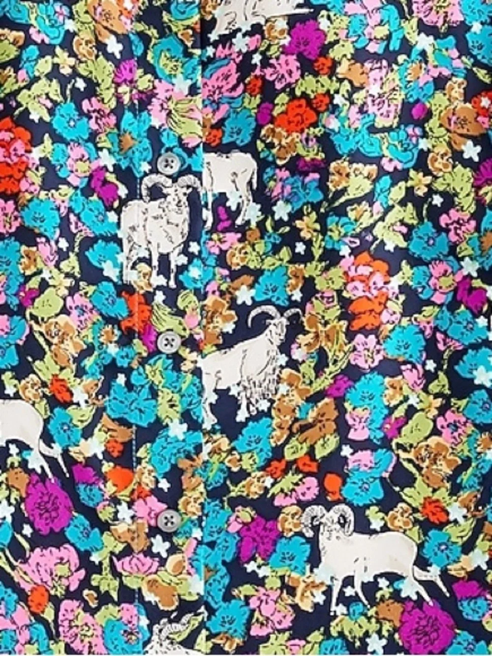 J. Crew Collection silk twill shirt in grazing goats print 8